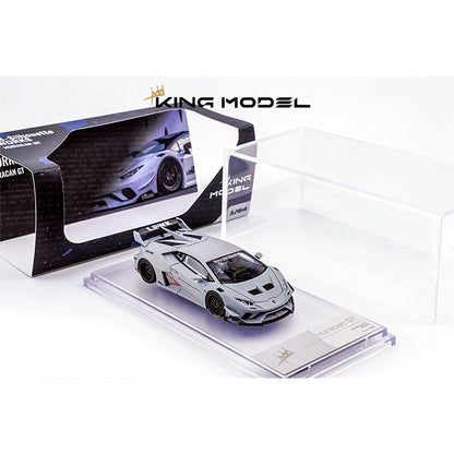 King Model 1:64 Lamborghini Huracan LP610-4 LBWK Wide Body Custom Openable Engine Hood Detailed Engine - Metallic Tiffany Blue
