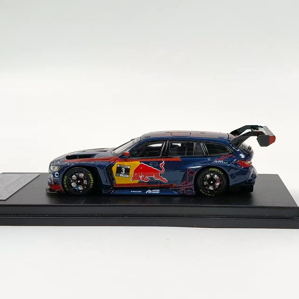 JICAR 1:64 M3 G81 Wagon Touring 24h Nurburgring Matt Blue Red Bull in Premium Box Packaging