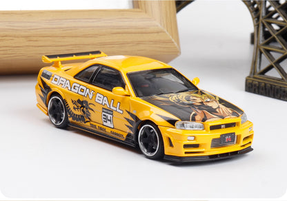 Fast Speed 1:64 Nissan GT-R BNR34 R34 Nismo Z-Tune Dragon Ball Gouku