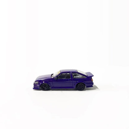DCT 1:64 Toyota Corolla AE86 Levin GT-APEX RWB Wide Body Custom Purple