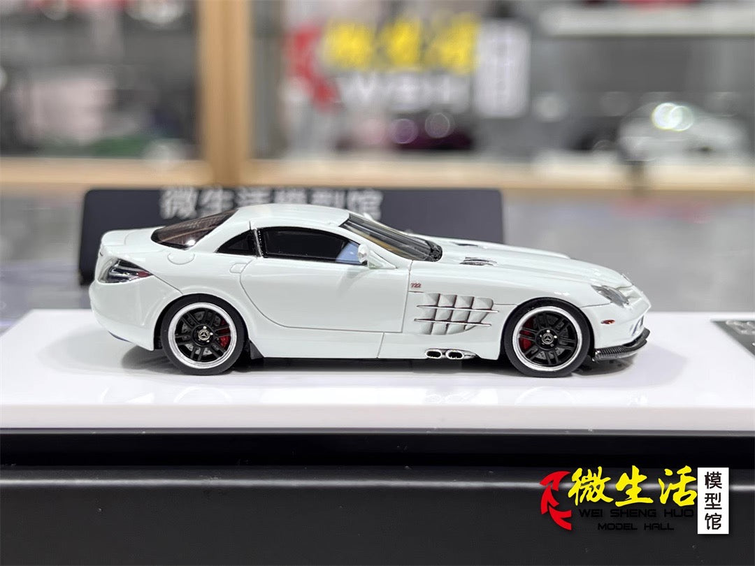 [Premium Resin Model] Car Lounge 1:64 Mercedes-Benz SLR McLaren 722 Edition White Premium Box Packaging Limited 399 Pieces