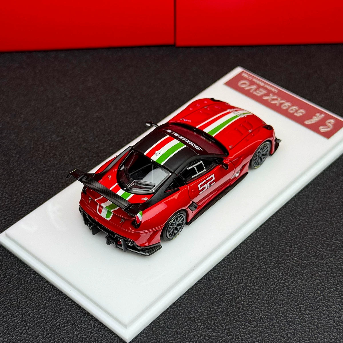 SK Model 1:64 Ferrari 599XX EVO Circuit Edition - #52 Standard Red in Premium Box Packaging