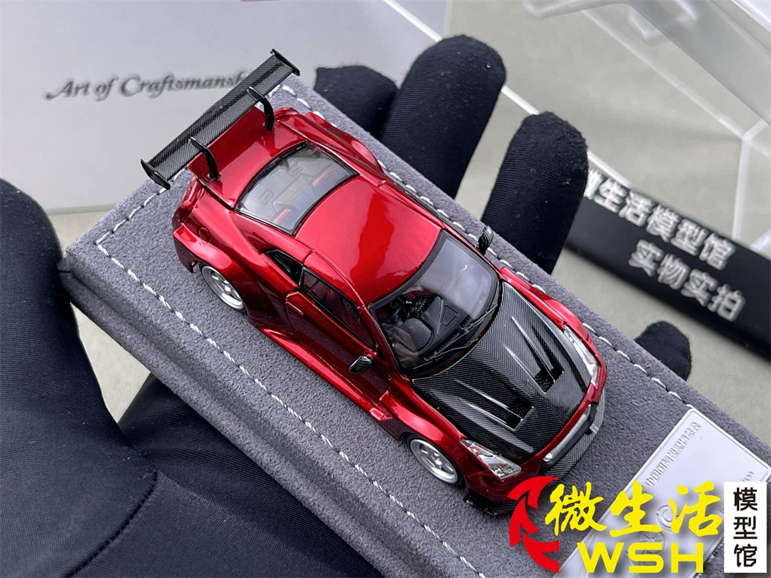 AOC 1:64 Nissan GT-R R35 Metallic Red Hobby Expo China 2026 Limited Edition (Openable All Doors and Hoods with Detailed Engine and Decal Stickers)