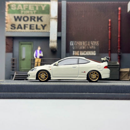 Motorhelix 1:64 Honda Mugen Integra Type-R DC5 championship White Openable Front Hood Detailed Engine - Honda & Mugen Duel Official Licensed