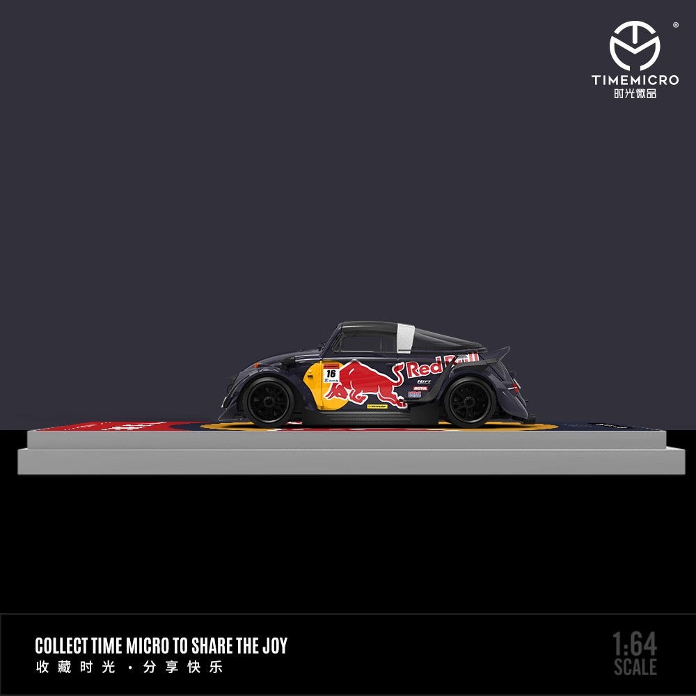 Time Micro 1:64 Scania Container Truck Red Bull Racing Edition + Subaru WRX STI + Volkswagen Beetle +2 Figures Full Set
