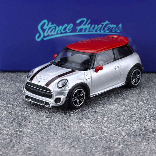 Stance Hunters 1/64 Mini Cooper F56 JCW John Cooper Works Silver