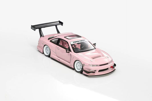 Mortal 1:64 Nissan Silvia S14 GT-Spec V2 SEIJI Ookawara Peach Pink in Premium Box Packaging - Chinese Customised Version