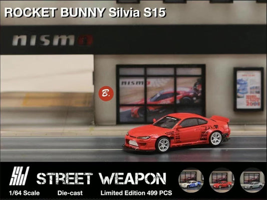 Street Weapon 1:64 Nissan Sliver S15 Rocket Bunny Red