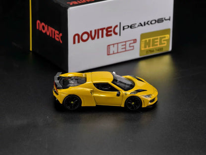 Peako 1:64 Ferrari 296 N Largo Novitec Custom Yellow Hobby Expo China 2026 Limited Edition