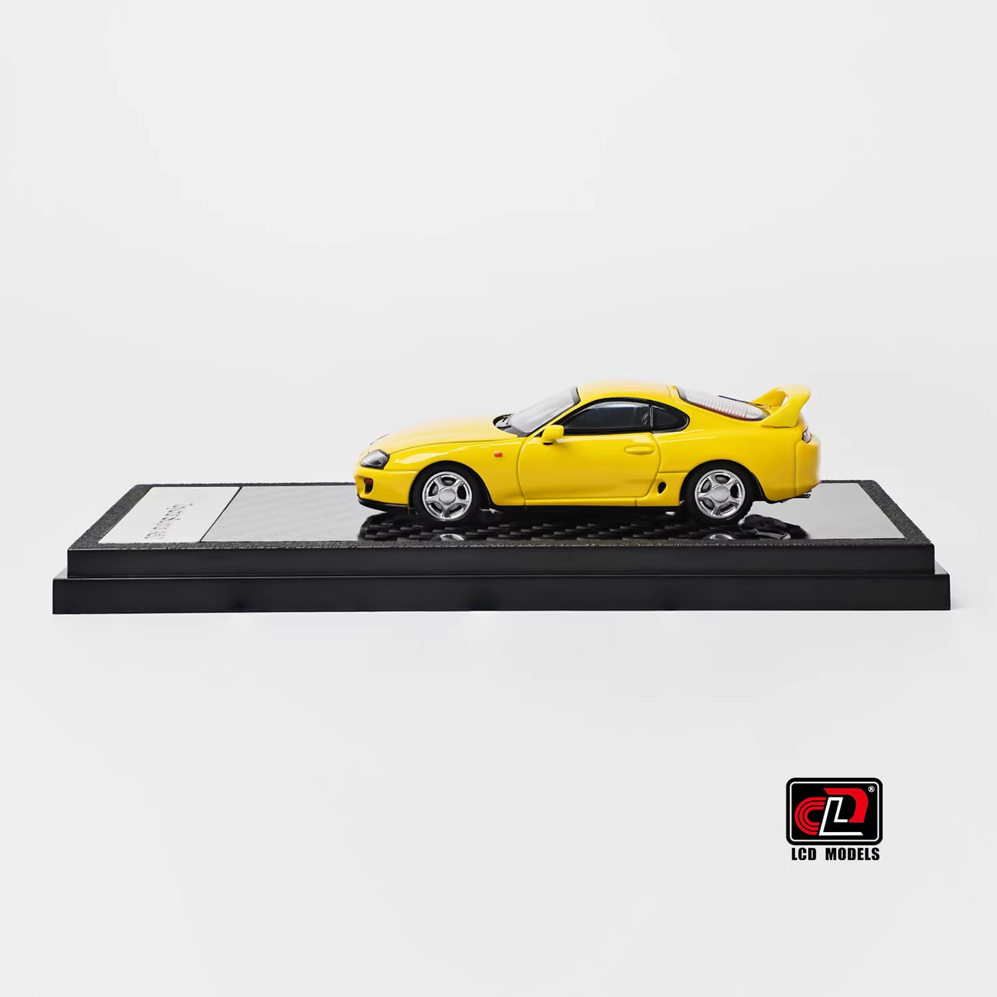 LCD 1:64 Toyota Supra Mk4 A80 Yellow Official Licensed Openable Front Hood Detailed Engine
