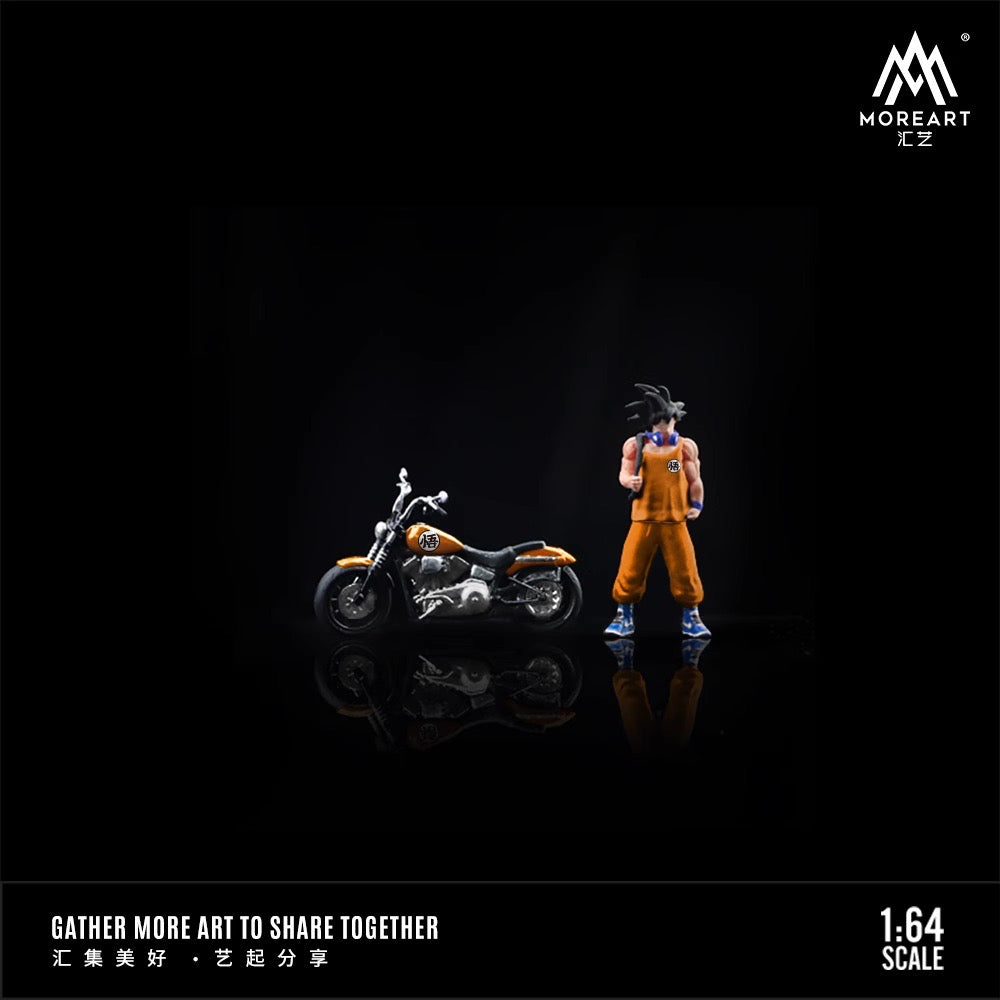 MoreArt 1:64 Dragon Ball Goku Motorcycle Doll Set (1 Motorcycle + 1 Figure)