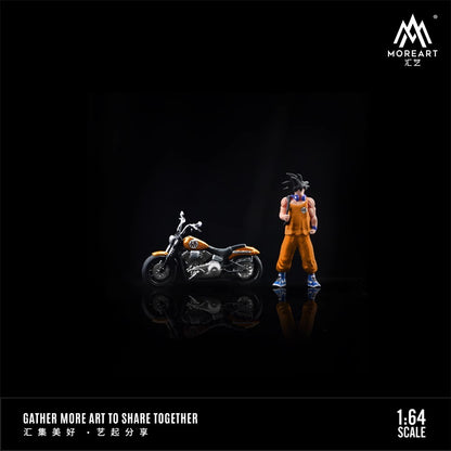 MoreArt 1:64 Dragon Ball Goku Motorcycle Doll Set (1 Motorcycle + 1 Figure)