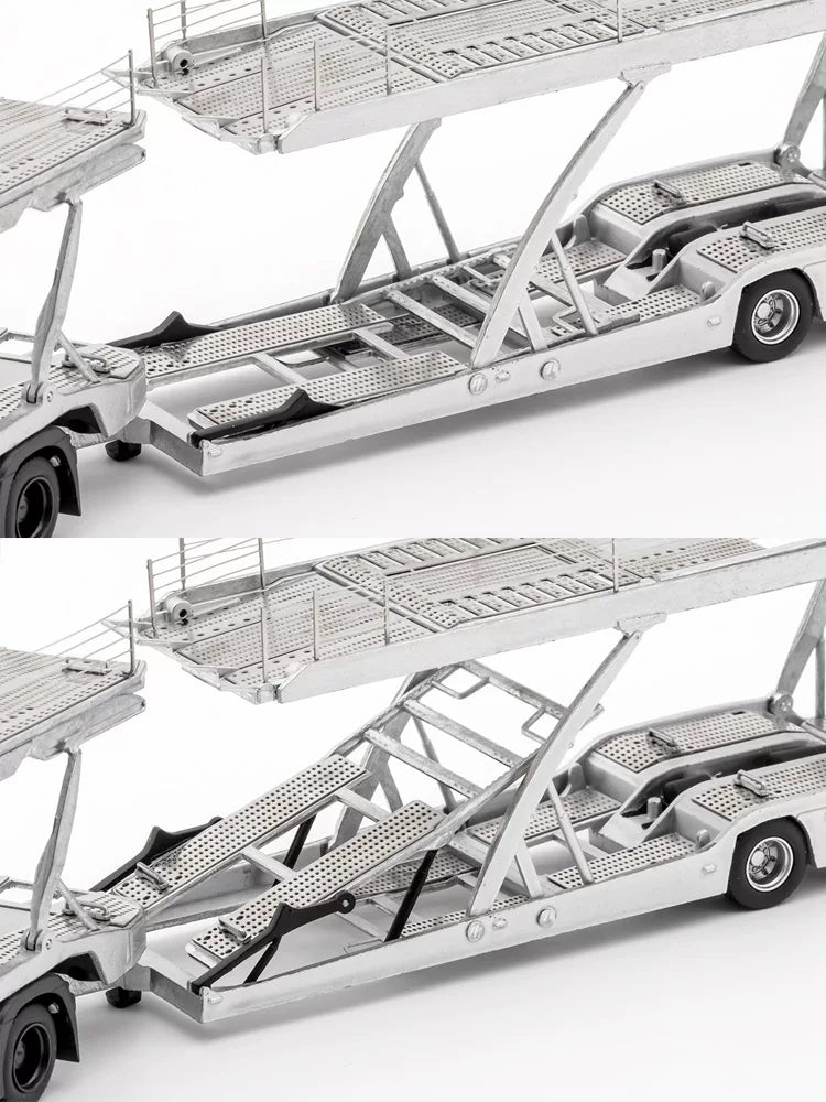GCD 1:64 Mercedes Benz Actros Gold Double Deck Trailer Truck Mercedes & ADVAN Dual Official Licensed
