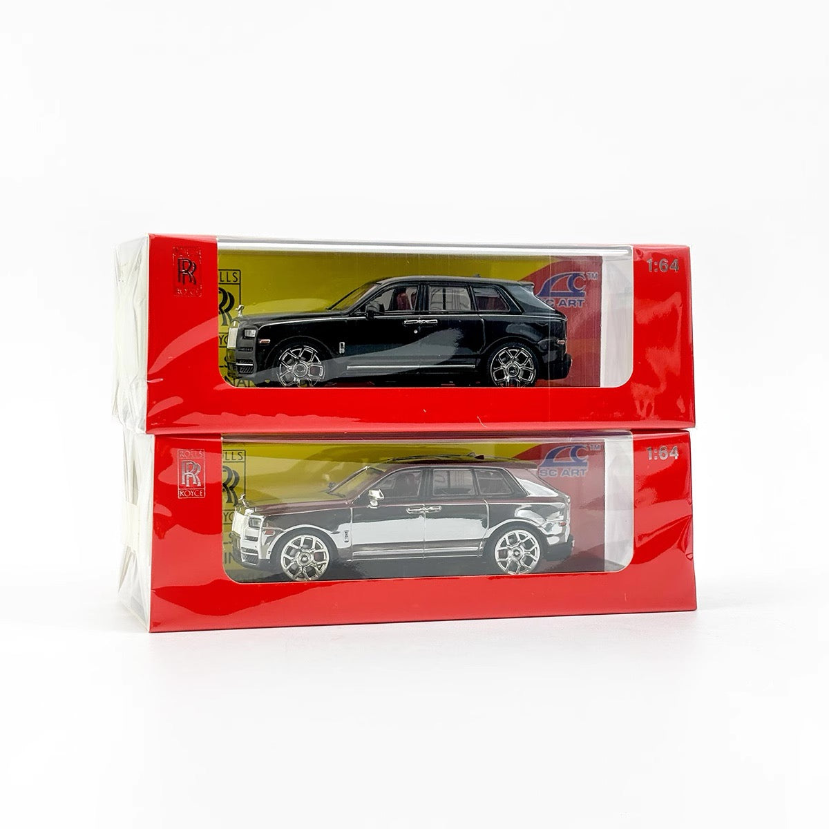 Smallcarart 1:64 Rolls Royce Cullinan Black Badge Edition Chrome White Steel Limited 399 Pieces