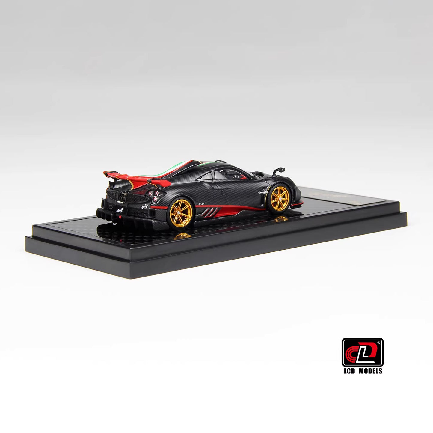 LCD 1:64 Pagani Imola Matt Black with Italian Stripes Official Licensed