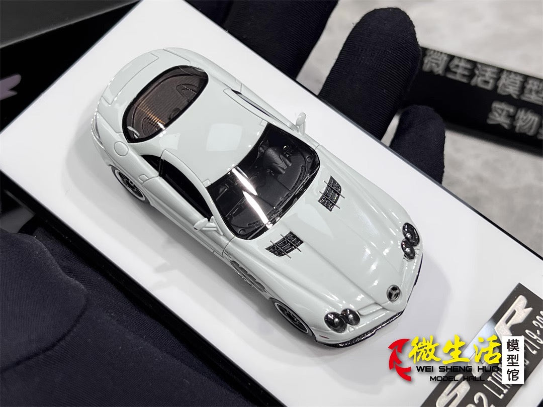 [Premium Resin Model] Car Lounge 1:64 Mercedes-Benz SLR McLaren 722 Edition White Premium Box Packaging Limited 399 Pieces
