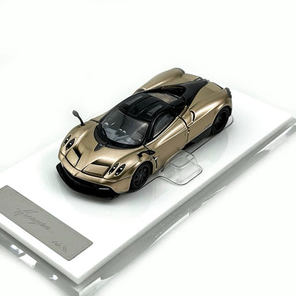 HKM Premium 1:64 Pagani Huayra Coupe 2014 Champagne Gold (Movable Rear Engine Boot, 2 Gull Wing Doors, Front and Rear Spoilers) Limited 999 Pieces