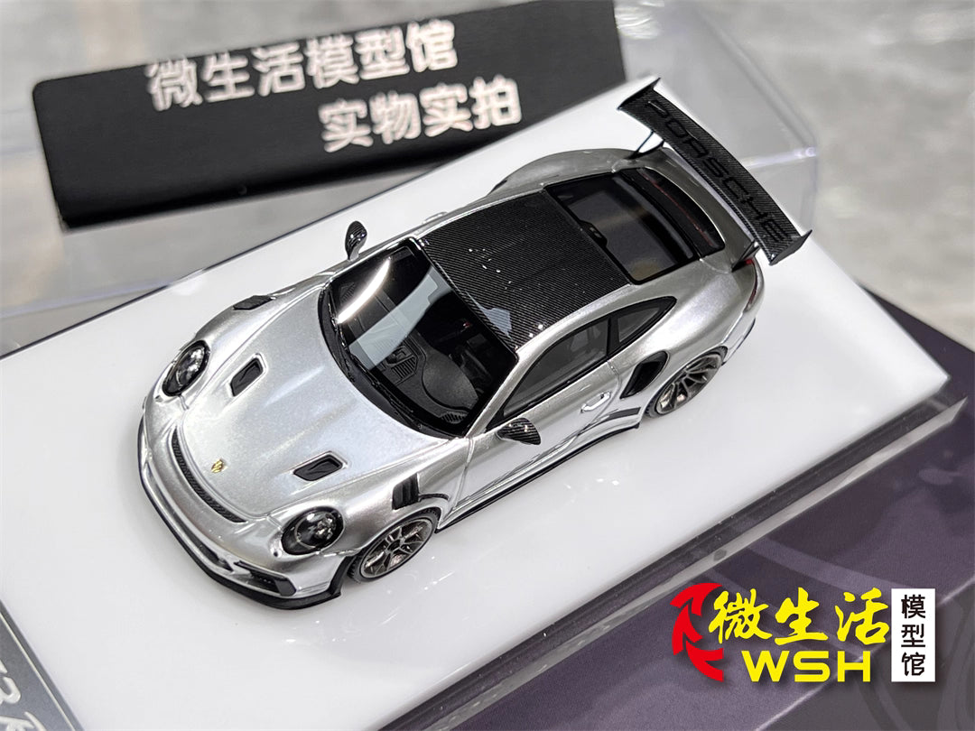 [Premium Resin Model] Car Lounge 1:64 Porsche 991.2 GT3 RS GT Silver Metallic Premium Box Packaging Limited 399 Pieces