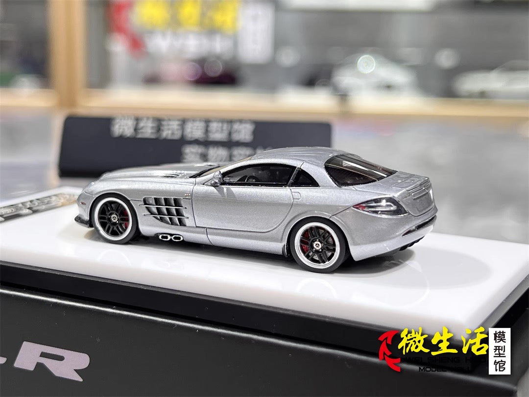 [Premium Resin Model] Car Lounge 1:64 Mercedes-Benz SLR McLaren 722 Edition Grey Premium Box Packaging Limited 399 Pieces