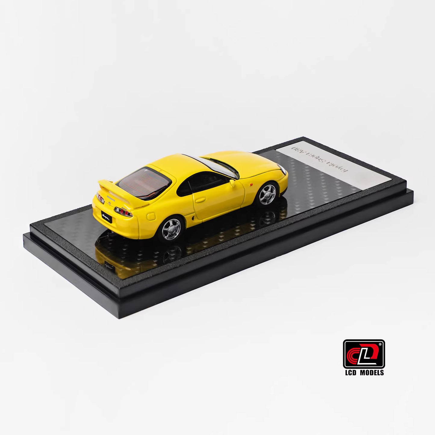 LCD 1:64 Toyota Supra Mk4 A80 Yellow Official Licensed Openable Front Hood Detailed Engine