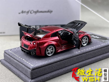 AOC 1:64 Nissan GT-R R35 Metallic Red Hobby Expo China 2026 Limited Edition (Openable All Doors and Hoods with Detailed Engine and Decal Stickers)