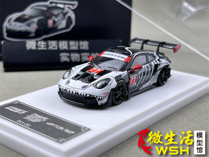 Demon King Auto 1:64 911 GT3 RS (992) Skeleton Rexy Dinosaur #77 (Openable Front Hood + Doors) in Premium Box Packaging