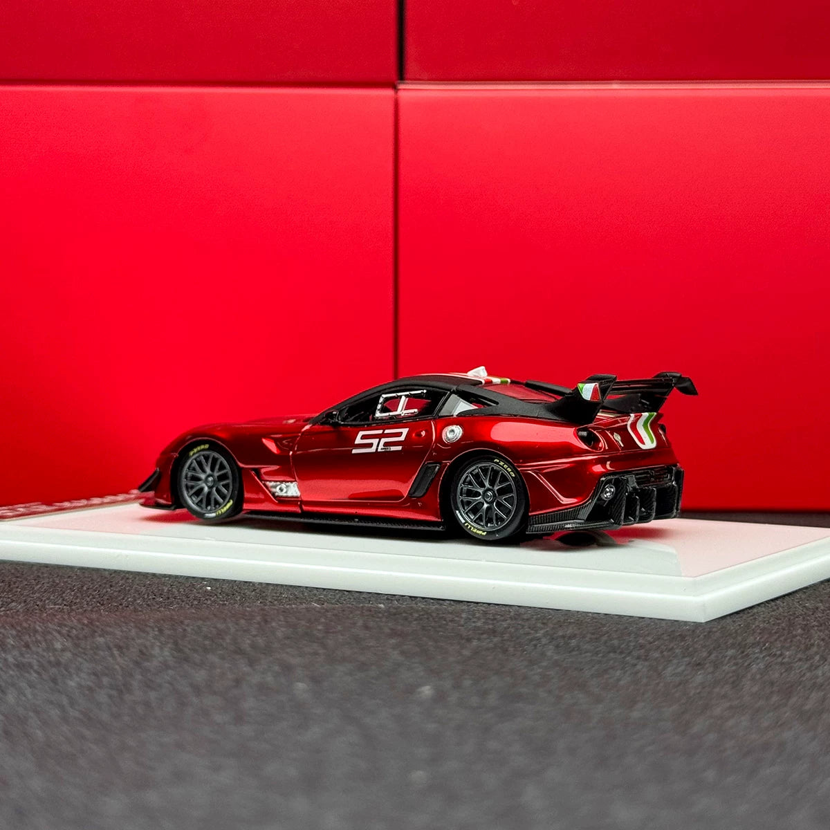 SK Model 1:64 Ferrari 599XX EVO Circuit Edition - #52 Metallic Red in Premium Box Packaging