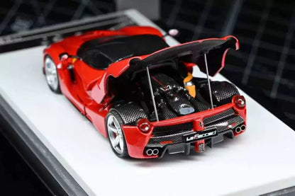 Street Buster 1:64 LaFerrari F150 Coupe Hard Top Rosso Corsa Standard Red Openable Rear Hood Detailed Engine