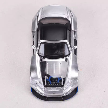 Rhino Model 1:64 Honda S2000 AP2 Convertible Wide Body Silver Openable Front Hood Detailed Engine with Extra Hard Roof for Replacement