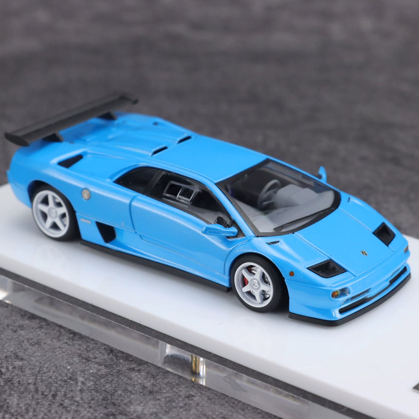 Micro Turbo 1:64 Lamborghini Diablo SV Metallic Blue CHobby Expo China 2026 Special Edition (Foldable Pop Up Head Lights + Opening Hood + Engine Part + Exhaust Details + Attachment)