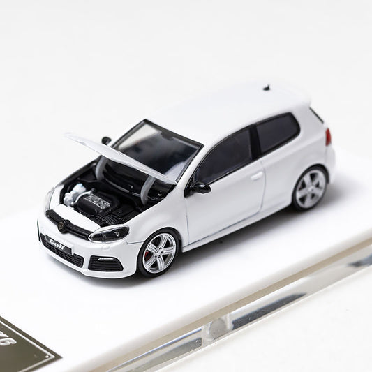 Maxwell 1:64 Volkswagen Golf GTI MK6 Pearl White Normal Version Openable Front Hood Detailed Engine (China Beijing Hobby Expo HEC 2025 Event Edition)
