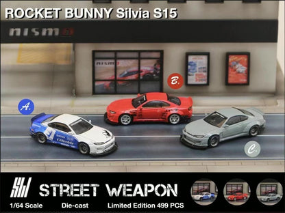 Street Weapon 1:64 Nissan Sliver S15 Rocket Bunny Red