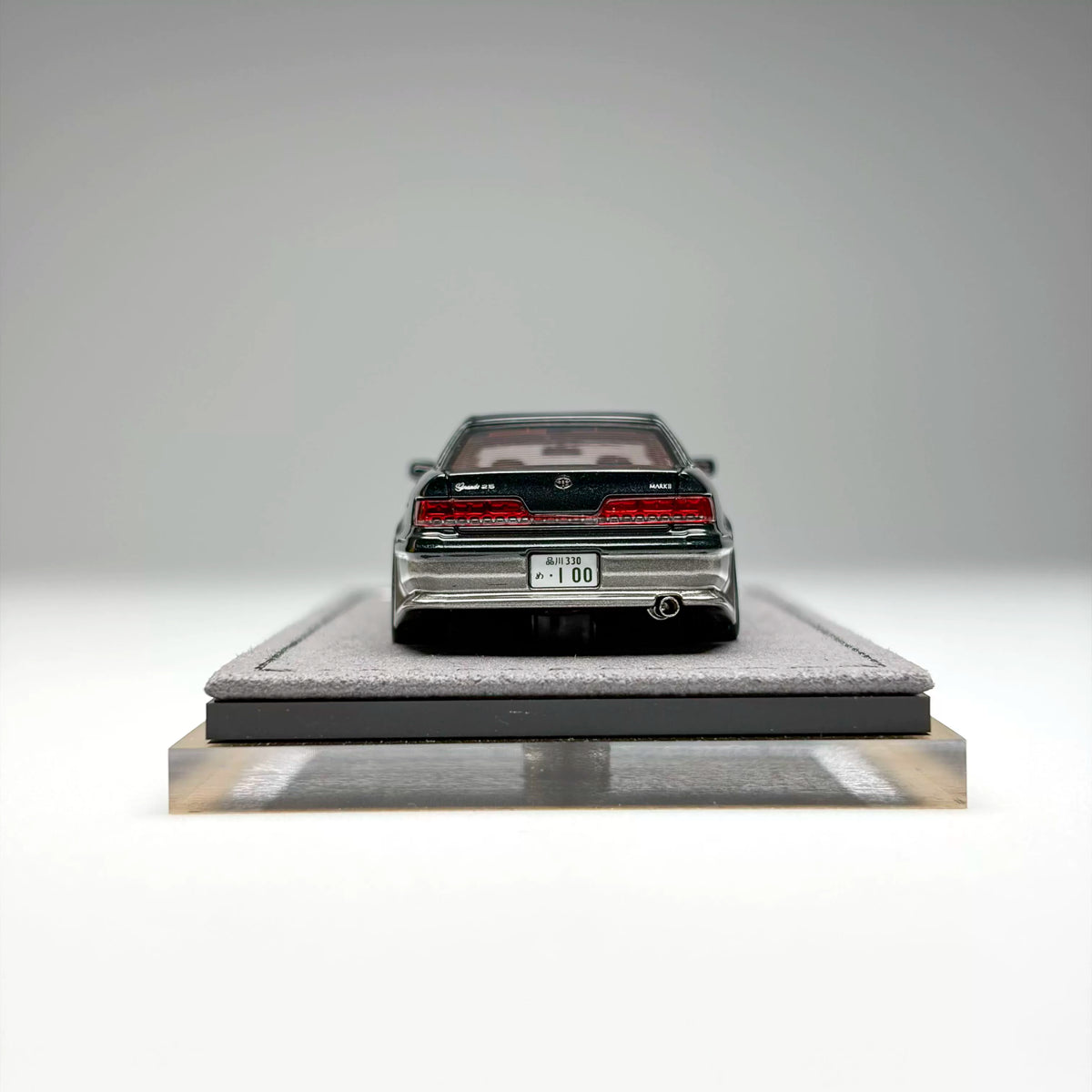 Mortal 1:64 The Ridge Mark II JZX100 Dark Green Metallic / Gun Metallic Openable Front Hood Detailed Engine in Premium Box Packaging