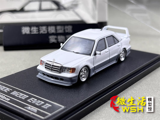 HKM 1:64 Mercedes-Benz 190E W201 2.5-16 EVO II Restmod Custom Gloss White Limited 999 Pieces