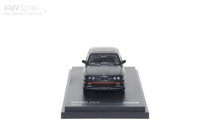 AR Box 1:64 BMW M3 MK1 E30 3 Series Sedan Black with Red Line Included Individual Numbered Collector Card BMW Official Licensed (630101001)