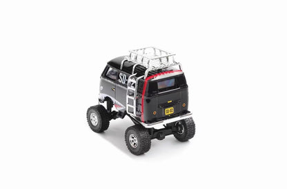 HY Model 1:64 Volkswagen T1 Kombi Camper Van Short Axis Egg Car Chrome Black Shark 4x4 Monster Truck Wheels