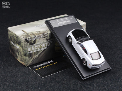 Fine Works 1:64 Chevrolet Camaro Transformers Pearl White Black Hood Openable Front Hood Detailed Engine with Extra Wheels Limited 500 Pieces