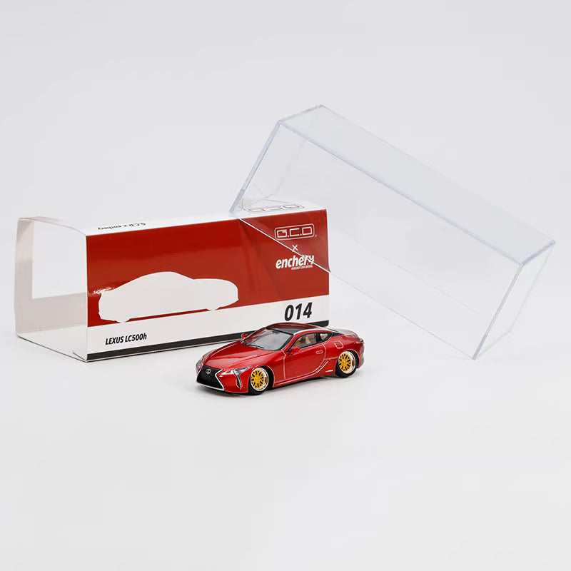 GCD X Enchery 1:64 Lexus LC500 Low Stance Red LHD