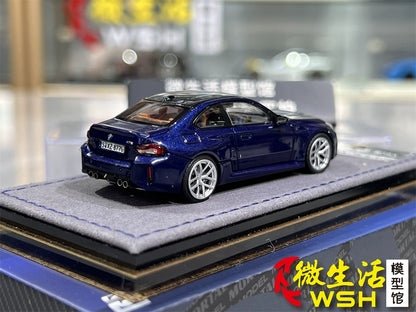 Mortal 1:64 BMW M2 Mk2 G87 Tanzanite Blue in Premium Box Packaging