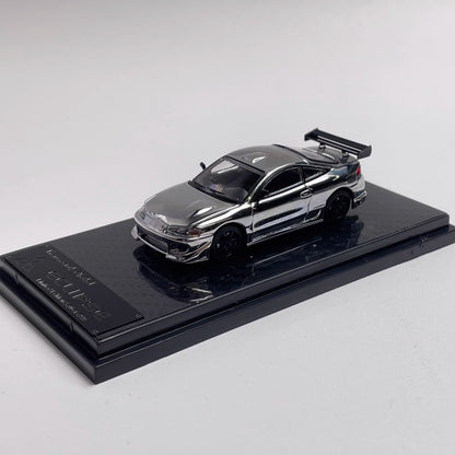 Transcend Model 1:64 Mitsubishi Eclipse Chrome Gun Grey