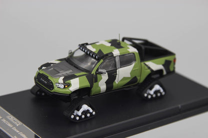 GCD 1:64 Toyota Tacoma N300 Snow Edition Official Licensed Green Camouflage (with 8 Accessories)