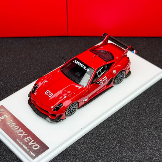 SK Model 1:64 Ferrari 599XX EVO Circuit Edition - #83 Standard Red in Premium Box Packaging