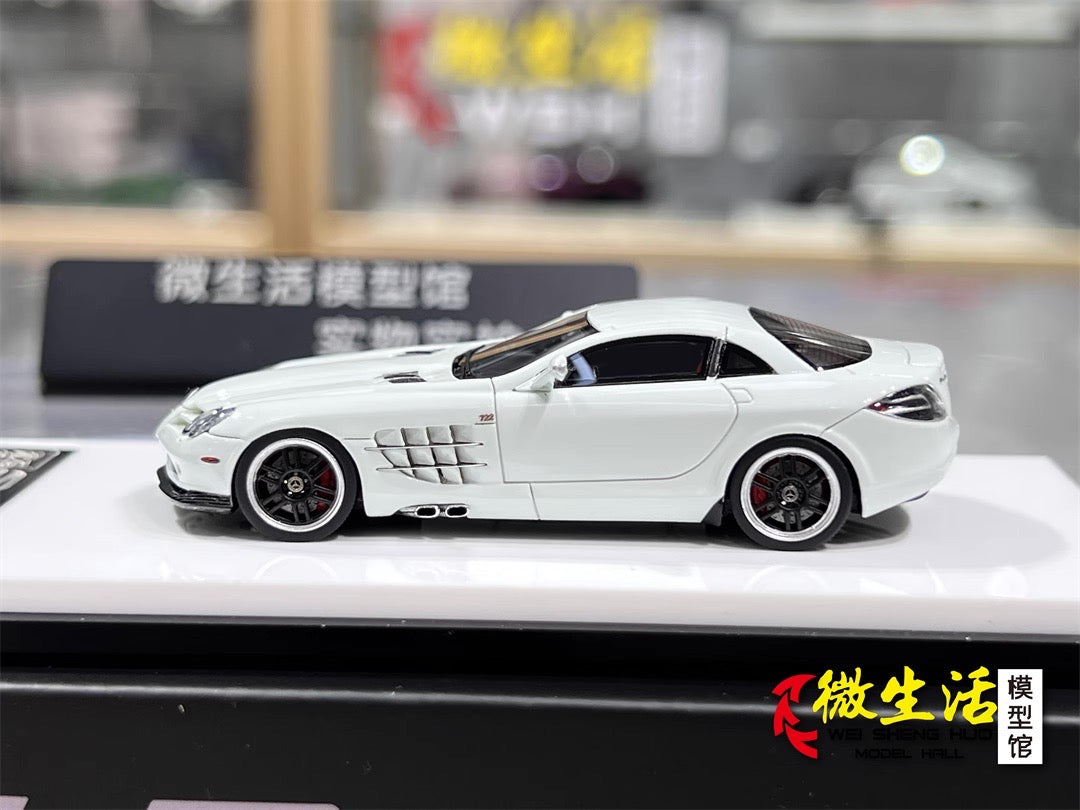 [Premium Resin Model] Car Lounge 1:64 Mercedes-Benz SLR McLaren 722 Edition White Premium Box Packaging Limited 399 Pieces