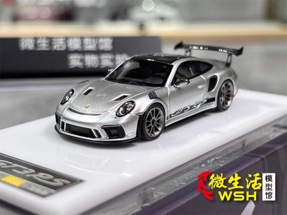 [Premium Resin Model] Car Lounge 1:64 Porsche 991.2 GT3 RS GT Silver Metallic Premium Box Packaging Limited 399 Pieces