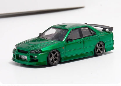 Mortal 1:64 Nissan Skyline GT-R ER34 25GTT GT-T Turbo URAS Custom Metallic Green Limited 499 Pieces