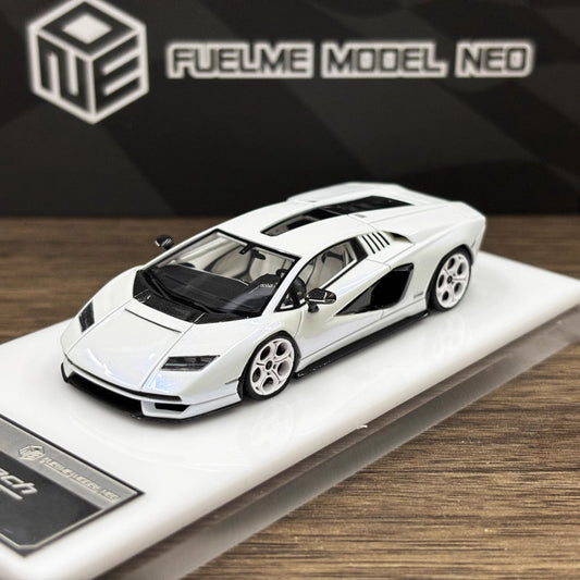[Premium Resin Model] FuelMe Neo 1:64 Lamborghini Countach LPI 800-4 Bianco Siderale White