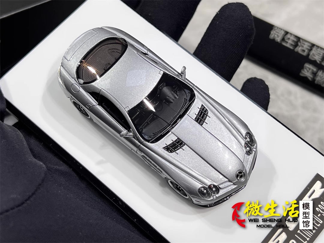 [Premium Resin Model] Car Lounge 1:64 Mercedes-Benz SLR McLaren 722 Edition Grey Premium Box Packaging Limited 399 Pieces