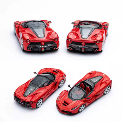 Street Buster 1:64 LaFerrari F150 Coupe Hard Top Rosso Corsa Standard Red Openable Rear Hood Detailed Engine