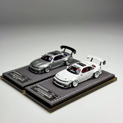 Mortal 1:64 Silvia S14 GT-SPEC V1 Seiji Ookawara Cambergang 1.0 White in Premium Box Packaging