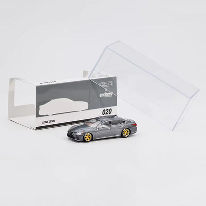GCD X Enchery 1:64 Lexus LS500 Low Stance Grey LHD